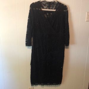 Dressy black beaded lace dress